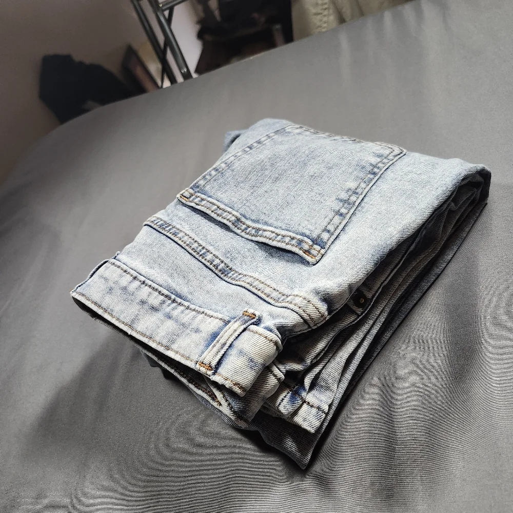 WONDER NATION Stonewash Denim Jeans Y2K Stretchy Women's Sz. 16 (29X29) EUC - Picture 11 of 12